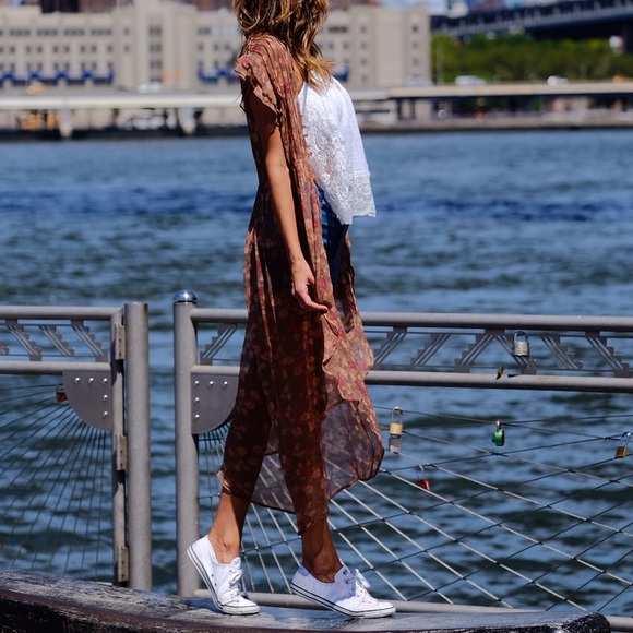 Free People Maxi Sheer Top Kimono - Picture 4 of 4